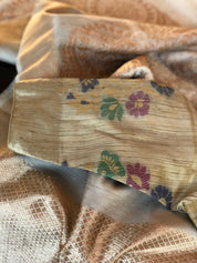 Designer Blouse - Raw Silk Beige Meenakari