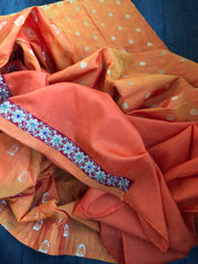 Designer Saree - Soft Silk Benarasi Orange
