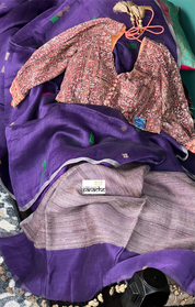 Designer Linen Muslin Silk - Purple