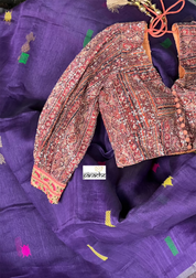 Designer Linen Muslin Silk - Purple