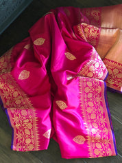 Katan Silk Banarasi - Magenta Purple