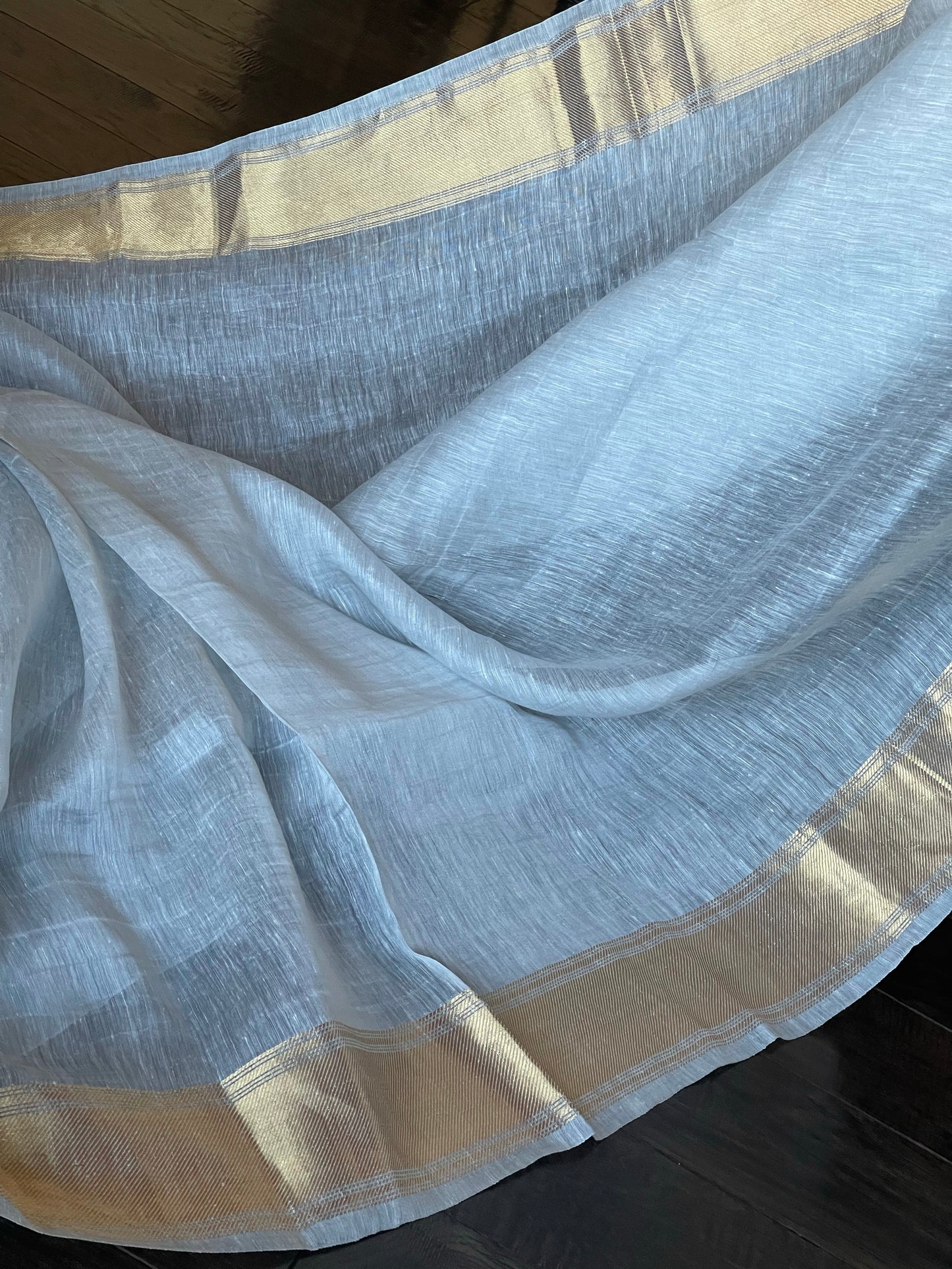 Handloom Silk Linen - Light Grey