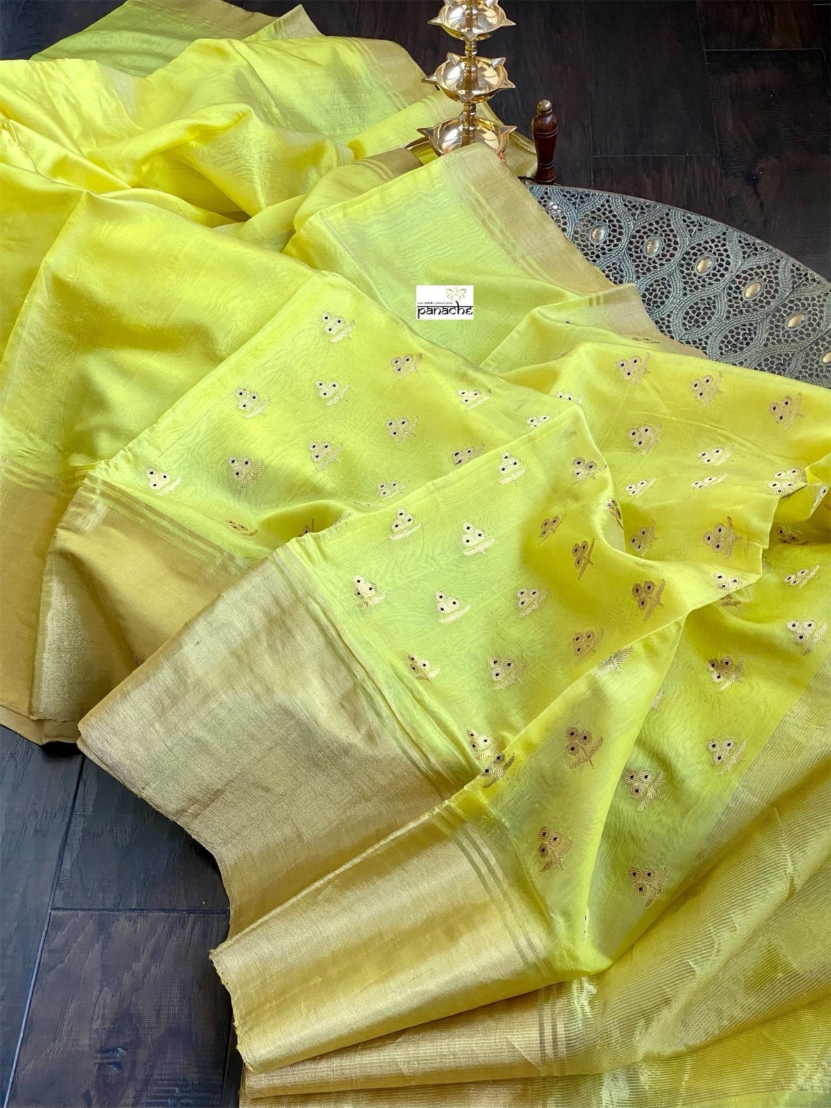 Pure Chanderi Silk - Yellow Eknaliya