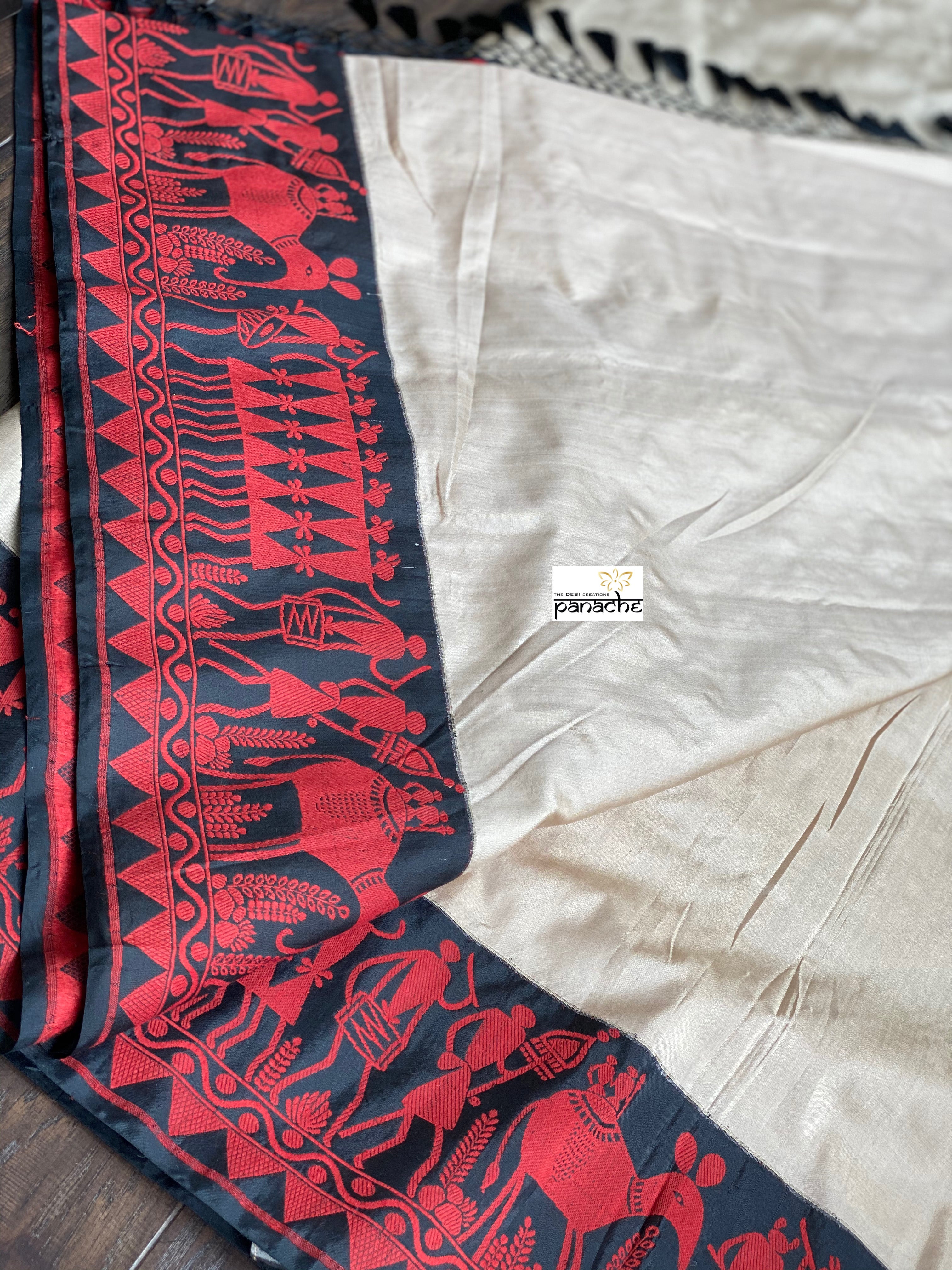 Pure Silk Banarasi - Light Mocha