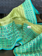 Organza Silk Banarasi - Pista Green Firozi