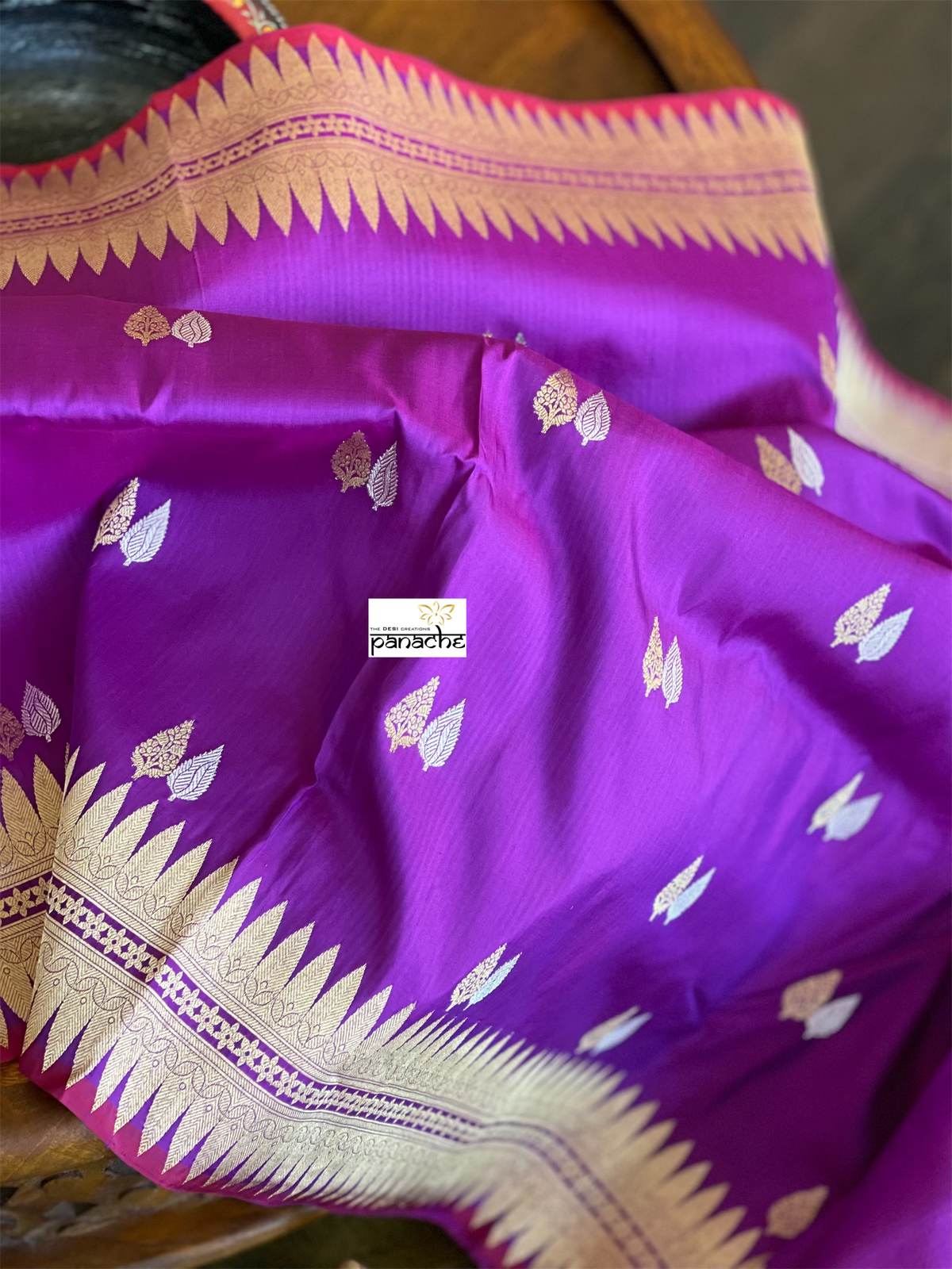 Pure Silk Kadwa Banarasi - Purple