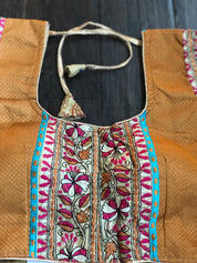 Designer Blouse - Ochre Yellow Embroidered