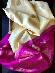 Silk Kanjivaram - Butter Yellow Magenta