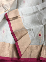 Chanderi Katan Silk Cotton - Clay Beige Meenakari
