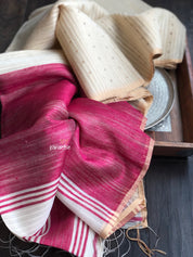 Muslin Silk - Off White Pink Antique Sequins
