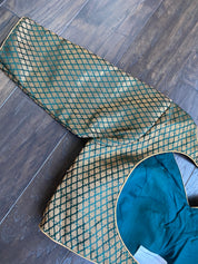 Designer Blouse - Teal Green Zari woven