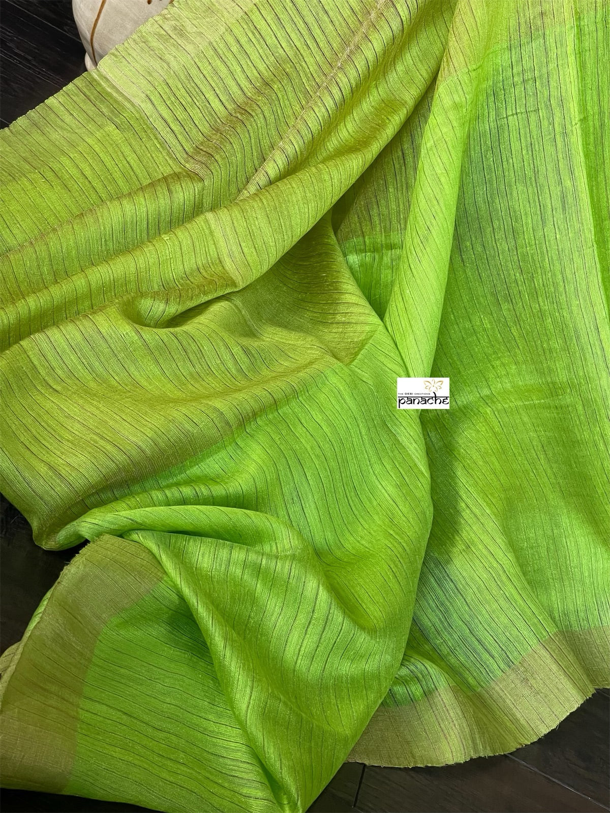 Matka Silk - Green Zari Woven