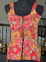 Designer Blouse - Rust Yellow Bandhej