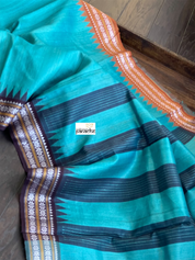 Pure Tussar Silk - Firozi Blue