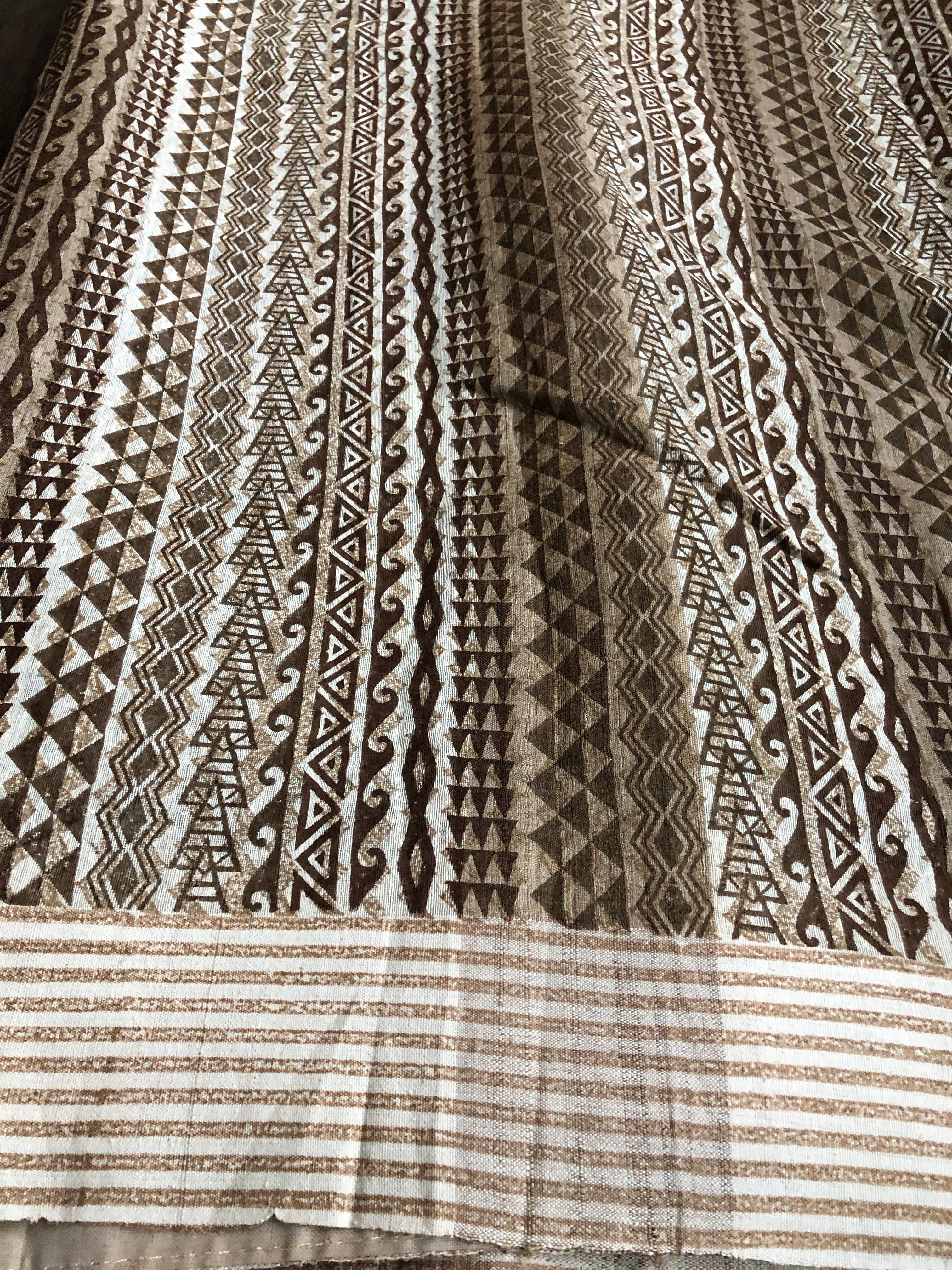Tussar Silk - Moss Green Embroidered