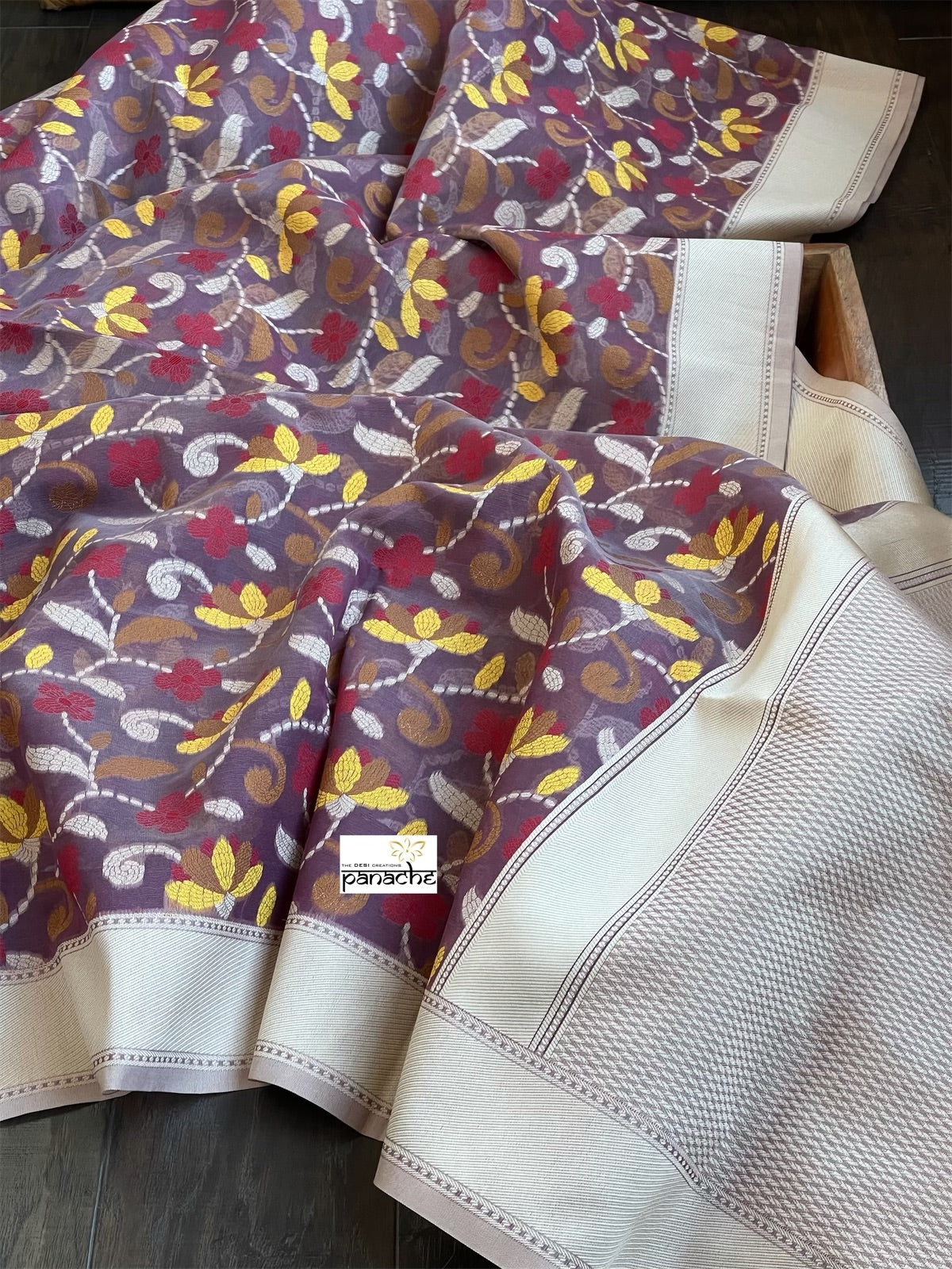 Kora Kantha Woven - Mauve