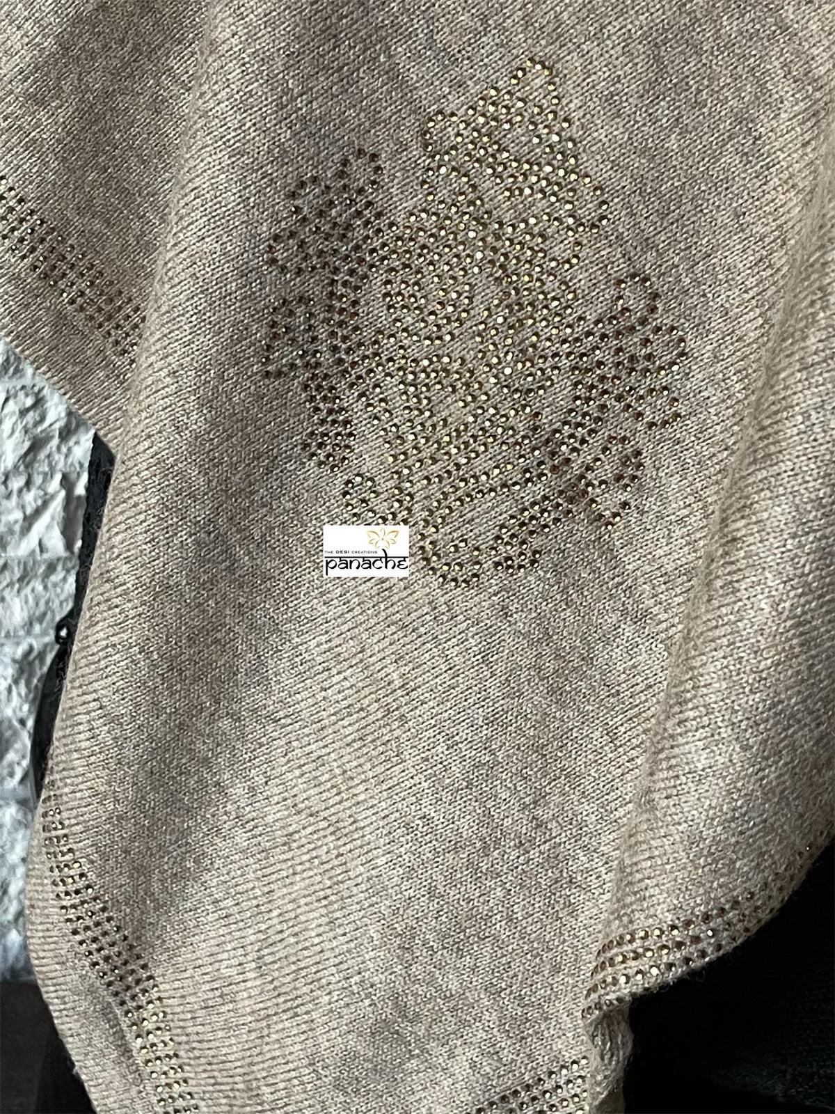Pure Wool Poncho - Light Fawn Free Size