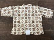 Designer Blouse - Beige Brown Ikat