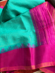 Gadwal Sico - Sea Green Magenta Pink
