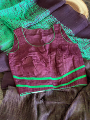 Designer Blouse - Maroon Green
