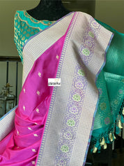Pure Silk Banarasi - Shot Pink