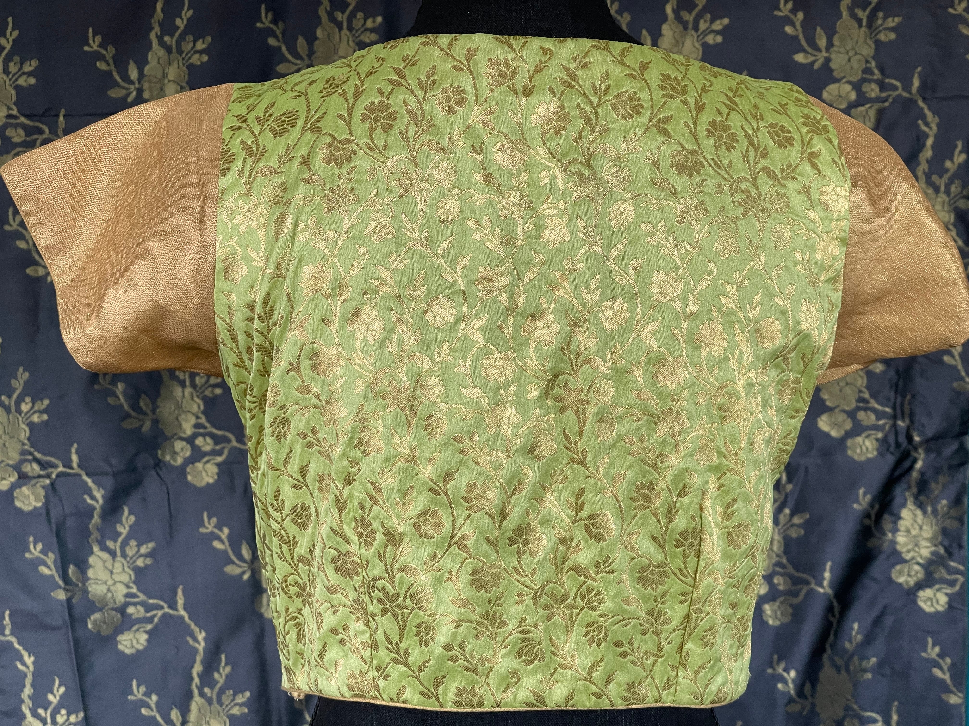 Designer Blouse - Light Pista Green