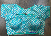 Designer Blouse - Rama Green Brocade