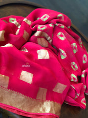 Designer Bandhani Georgette - Red Green