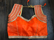 Designer Blouse - Orange Stone Studed