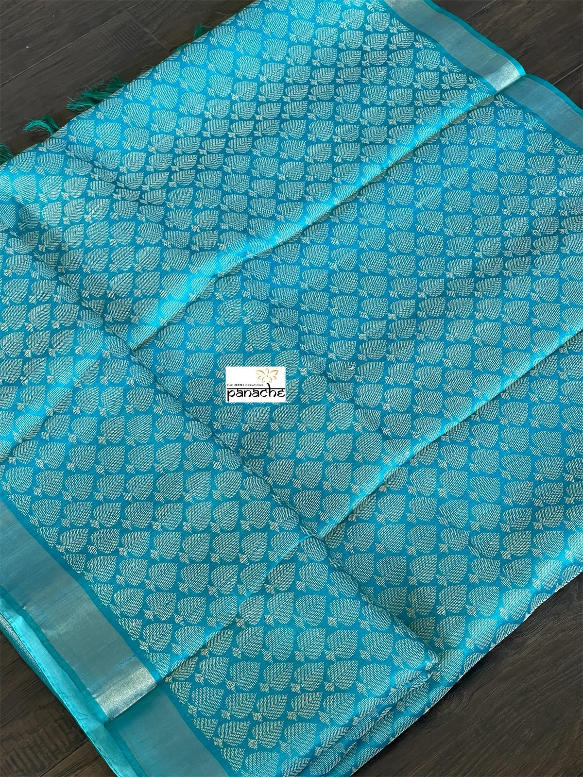 Tussar Silk - Firozi Blue Resham Woven