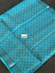 Tussar Silk - Firozi Blue Resham Woven