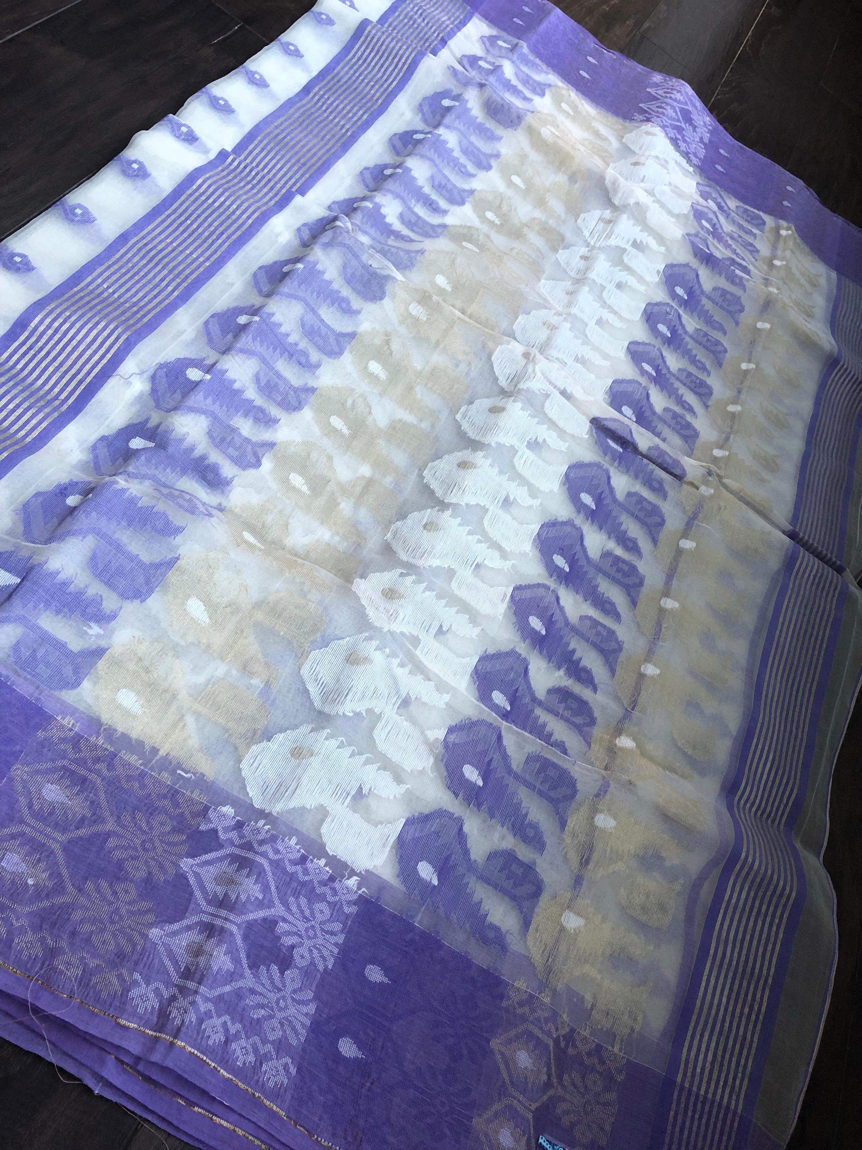 Jamdaani - OffWhite Lavender