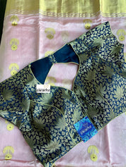 Pure Chanderi Silk - Light Baby Pink Eknaliya Woven