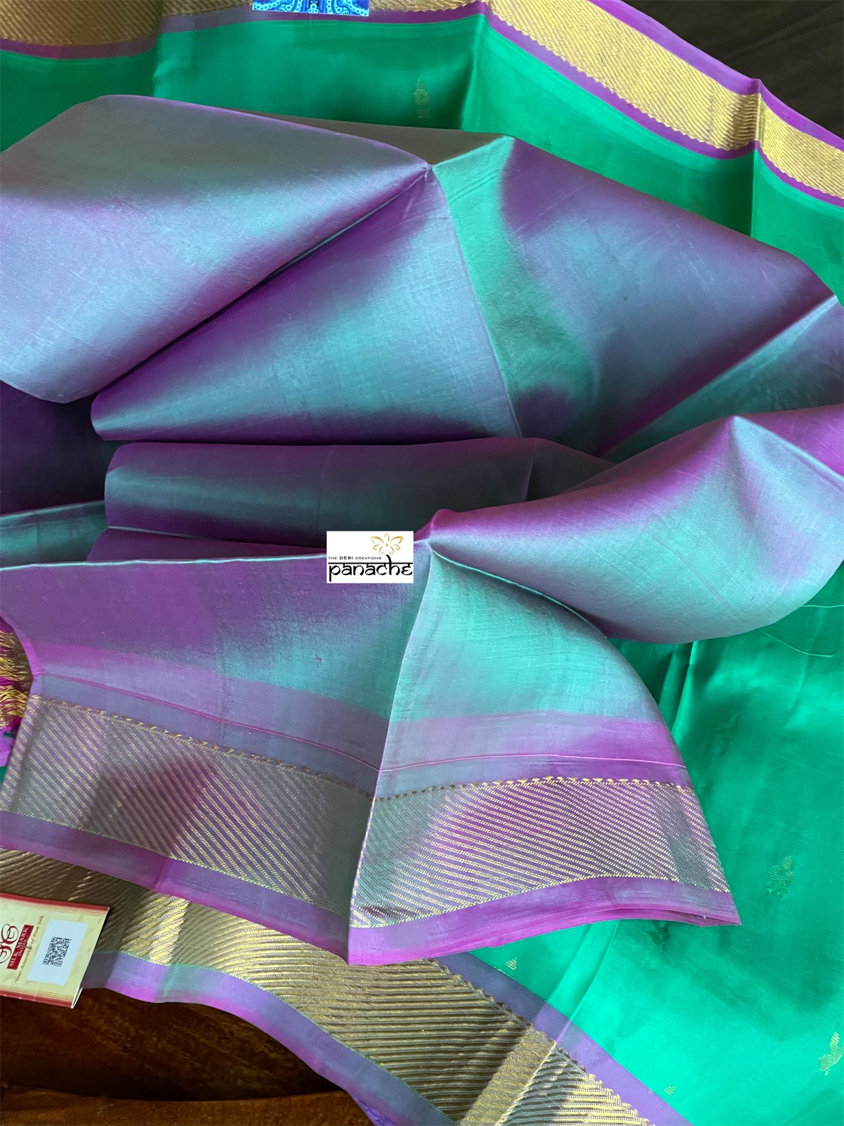 Silk Kanjivaram - Green Purple
