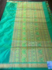 Katan Silk Banarasi - Sea Green Paithani Khadwa Woven