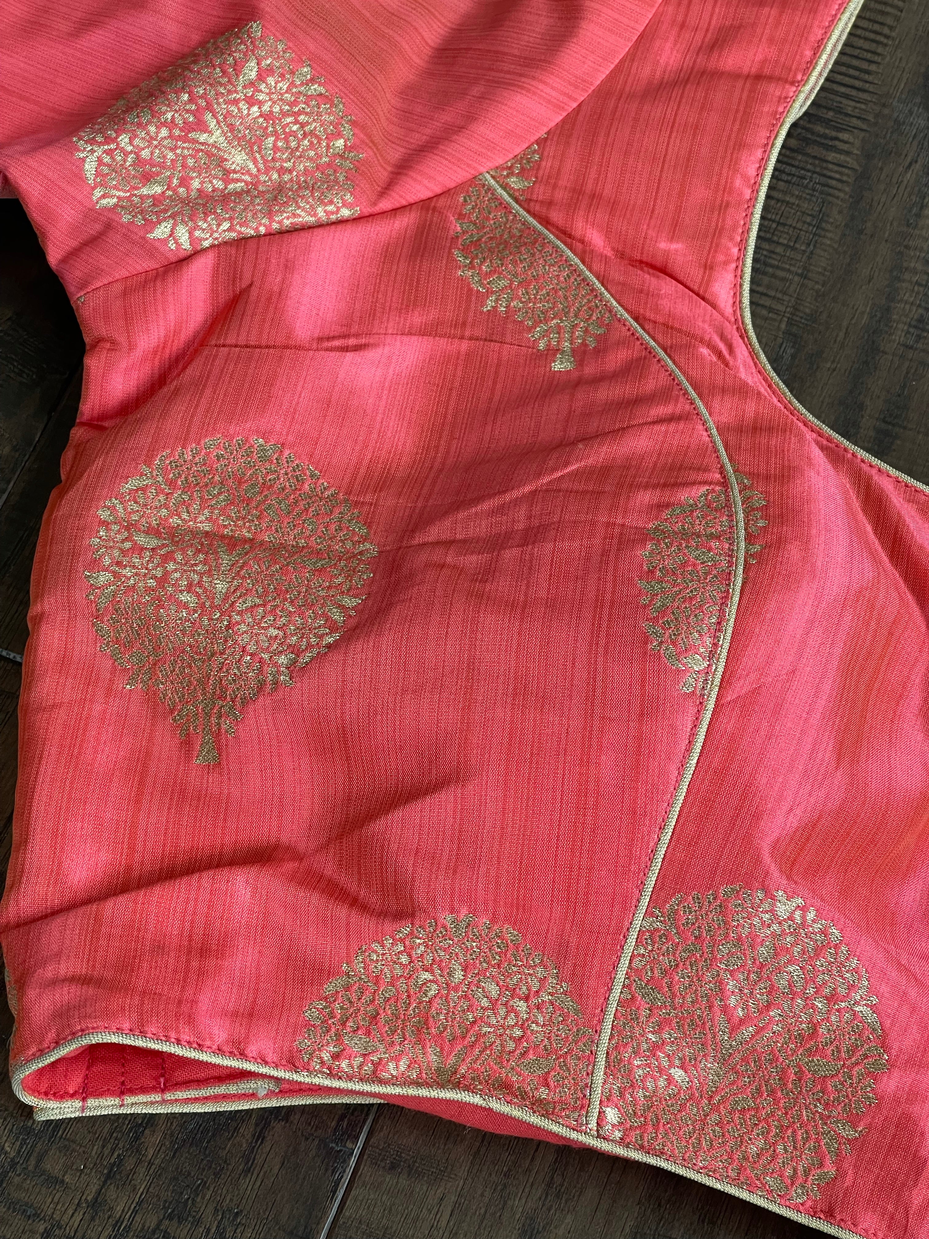 Designer Blouse - Dark Peach