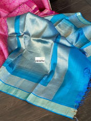 Tussar Silk - Magenta Pink Resham Woven
