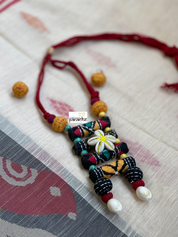 Jewelry Set - Black Yellow Red Kantha