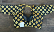 Designer Blouse - Black Gold Zari