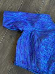 Designer Blouse - Firozi Blue Raw Silk