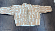 Designer Blouse - Off White Beige Gold Zari