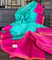 Gadwal Sico - Sea Green Magenta Pink