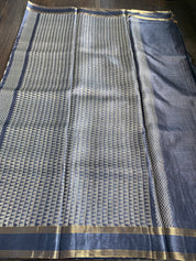Tussar Silk - Steel Grey Woven