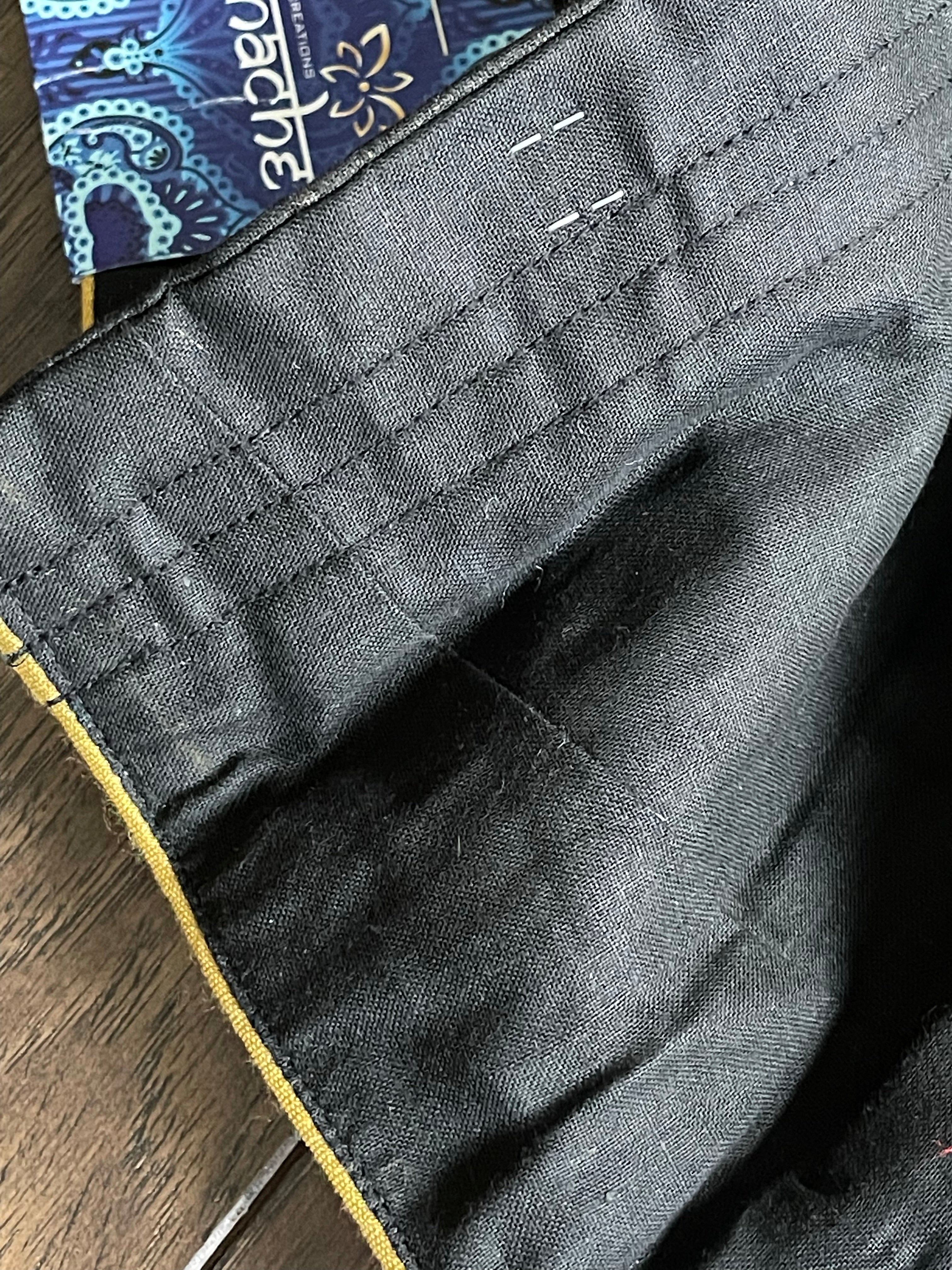 Designer Blouse - Black Gold Zari