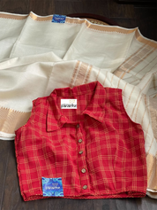 Designer Blouse - Red Checkered