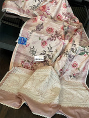 Designer Muga Floral - Blush Pink