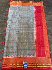 Gadwal SICO - Grey Red Checkered