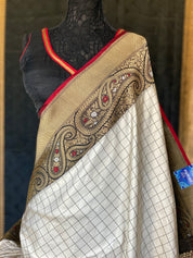 Designer Blouse - Black Raw Silk