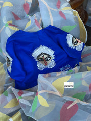 Designer Blouse - Royal Blue Embroidered