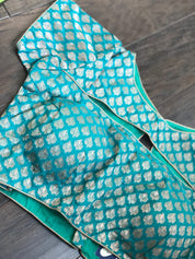 Designer Blouse - Rama Green Brocade